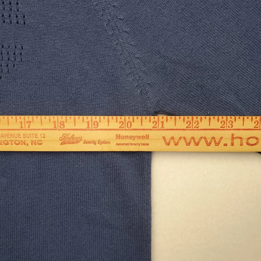 Tom Tailor Iconic Sweater 100% Cotton Mens Size Large Blue Perforate ICONIC LOGO